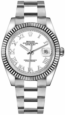 Rolex Datejust 41 White Dial Oyster Bracelet Men's Watch 126334-0023