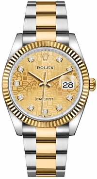 Rolex Datejust 36 Champagne Jubilee Dial Unisex Watch 126233-0034