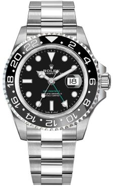 Rolex GMT-Master II Black & Grey Ceramic Bezel Men's Watch 126710GRNR-0004