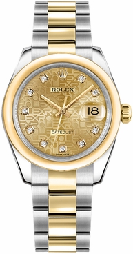 Rolex Datejust 31 Champagne Jubilee Dial Watch 178243