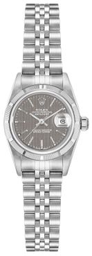 Rolex Oyster Perpetual 26 Date Rhodium Tapestry Dial Women's Watch 69190