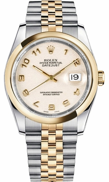 Rolex Datejust 36 Ivory Dial Gold & Steel Watch 116203