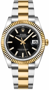 Rolex Datejust 36 Black Dial Steel & Gold Watch 116233-0173