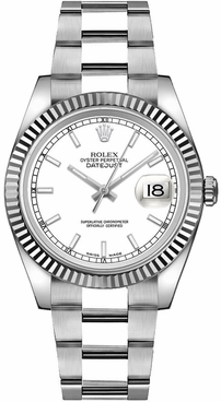 Rolex Datejust 36 White Dial Swiss Watch 116234