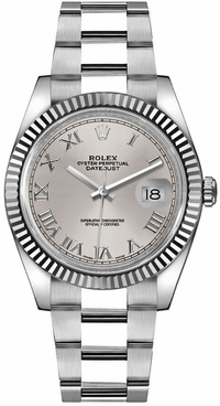 Rolex Datejust 36 Silver Roman Numeral Dial Watch 116234-0092