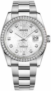 Rolex Datejust 36 Silver Jubilee Diamond Dial Watch 116244