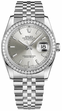 Rolex Datejust 36 Solid White Gold & Stainless Steel Unisex Watch 116244-0058