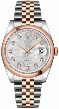 Rolex Datejust 36 Everose Gold & Steel Watch 116201-0061