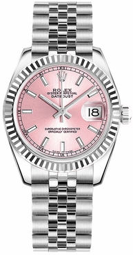 Rolex Datejust 31 Pink Dial Jubilee Bracelet Watch 178274-0012