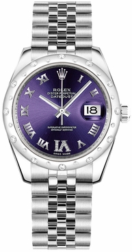 Rolex Datejust 31 Purple Dial Watch 178344-0002