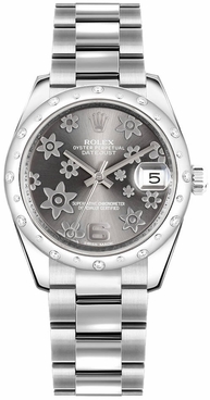 Rolex Datejust 31 White Gold & Steel Ladies Watch 178344-0025