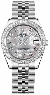 Rolex Datejust 31 Mother of Pearl Diamond Watch 178384-0004