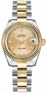 Rolex Datejust 31 Steel and 18k Yellow Gold Watch 178273-0009