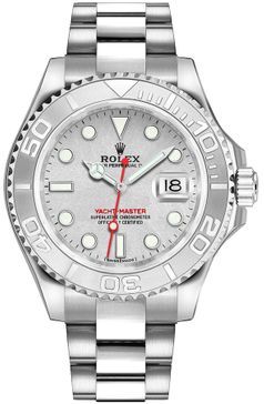 Rolex Yacht-Master 40 Platinum Bezel Oystersteel Men's Watch 116622-0002