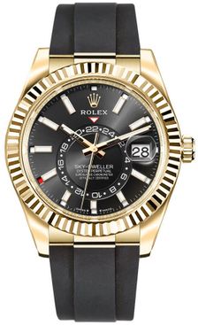 Rolex Sky-Dweller 18k Yellow Gold Oysterflex Men's Watch 336238-0002