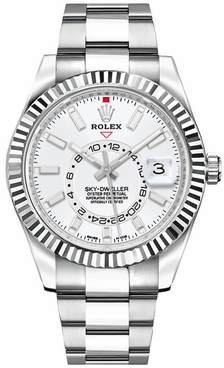 Rolex Sky-Dweller White Dial Luxury Watch 326934-0001