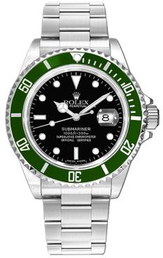 Rolex Submariner Date Green Aluminum Bezel Men's Luxury Watch 16610LV