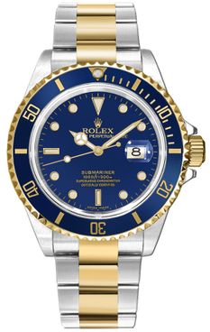 Rolex Submariner Date Blue Dial Men's Watch 16613LB
