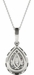 Diamond Oval Pendant, .81 Carat on 18k White Gold P20249W - image 4