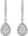 Diamond Earrings, 1.45 Carat Diamonds on Solid 18k White Gold E20240W - image 1
