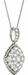 Diamond Square Pendant, 1.41 Carat on Solid 18k White Gold P20246W - image 1