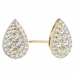 .33 TCW Yellow Gold Diamond Halo Pave Earrings E20238Y - image 3